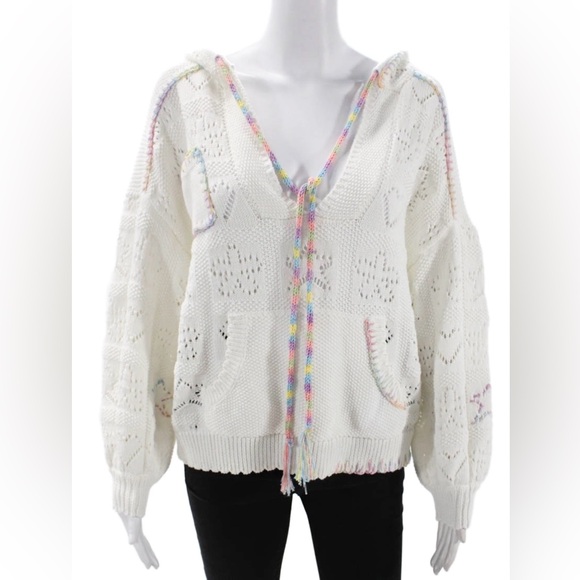 LOVESHACKFANCY SWEATER HOODIE - Picture 2 of 6